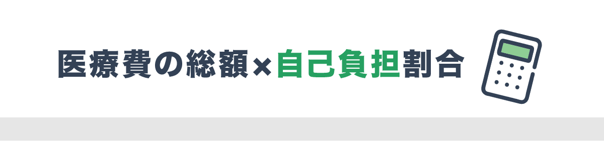 公的医療保険の自己負担割合に応じて計算