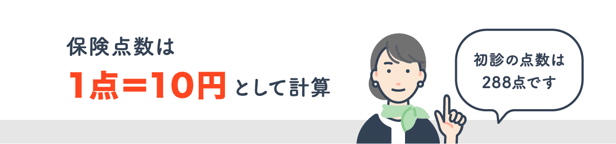 保険点数は1点10円として計算